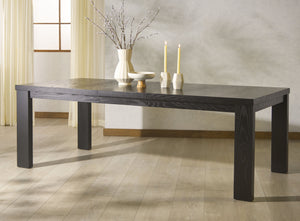 Safavieh Desmond Extendable Wood Dining Table - Elegant Oak Craftsmanship For Memorable Gatherings Black Wood Sfv2194b