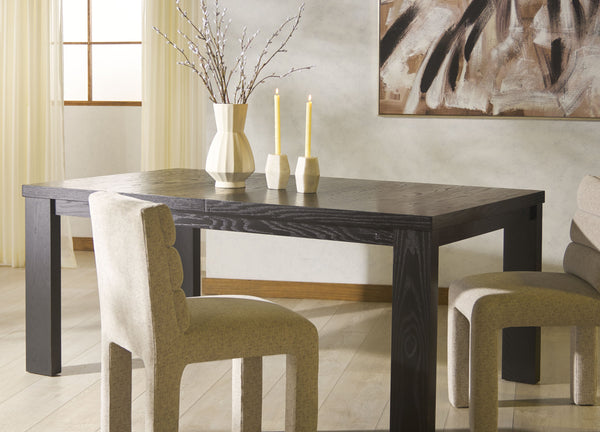 Safavieh Desmond Extendable Wood Dining Table - Elegant Oak Craftsmanship For Memorable Gatherings Black Wood Sfv2194b