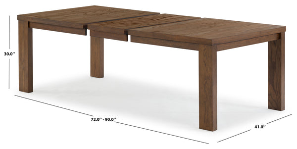 Safavieh Desmond Extendable Wood Dining Table - Elegant Oak Craftsmanship For Memorable Gatherings Medium Oak Wood Sfv2194c