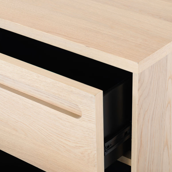 Safavieh Tobiette 2 Drawer Wood Nightstand - Elegant Storage Solution For Bedroom Decor And Style Upgrade Oak Wood Sfv2195a