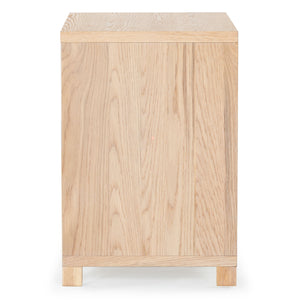 Safavieh Tobiette 2 Drawer Wood Nightstand - Elegant Storage Solution For Bedroom Decor And Style Upgrade Oak Wood Sfv2195a