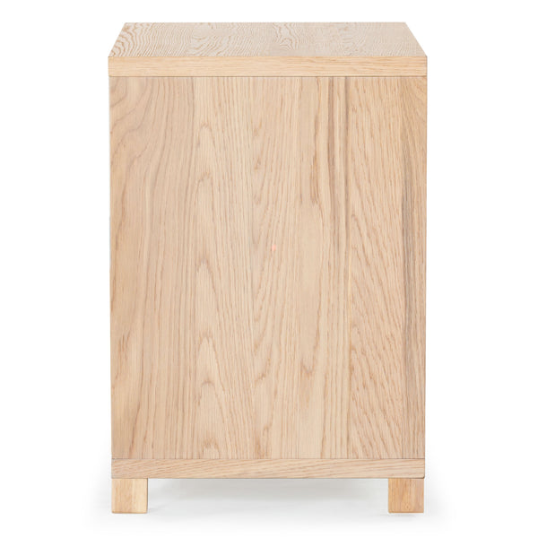 Safavieh Tobiette 2 Drawer Wood Nightstand - Elegant Storage Solution For Bedroom Decor And Style Upgrade Oak Wood Sfv2195a