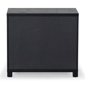 Safavieh Tobiette 2 Drawer Wood Nightstand - Elegant Storage Solution For Bedroom Decor And Style Upgrade Black Wood Sfv2195b