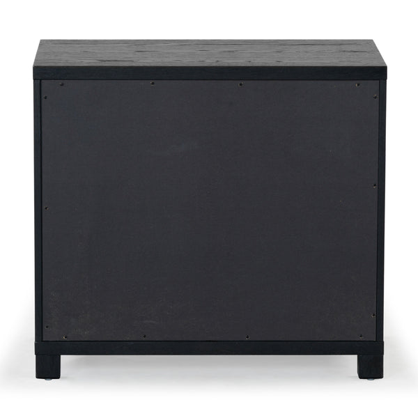 Safavieh Tobiette 2 Drawer Wood Nightstand - Elegant Storage Solution For Bedroom Decor And Style Upgrade Black Wood Sfv2195b