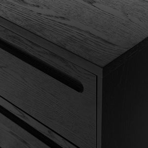 Safavieh Tobiette 2 Drawer Wood Nightstand - Elegant Storage Solution For Bedroom Decor And Style Upgrade Black Wood Sfv2195b