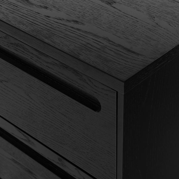 Safavieh Tobiette 2 Drawer Wood Nightstand - Elegant Storage Solution For Bedroom Decor And Style Upgrade Black Wood Sfv2195b