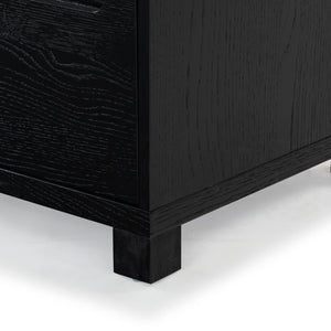 Safavieh Tobiette 2 Drawer Wood Nightstand - Elegant Storage Solution For Bedroom Decor And Style Upgrade Black Wood Sfv2195b