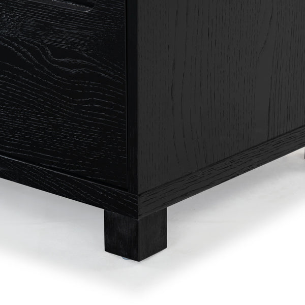 Safavieh Tobiette 2 Drawer Wood Nightstand - Elegant Storage Solution For Bedroom Decor And Style Upgrade Black Wood Sfv2195b