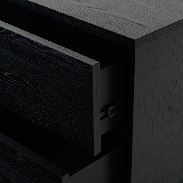 Safavieh Tobiette 2 Drawer Wood Nightstand - Elegant Storage Solution For Bedroom Decor And Style Upgrade Black Wood Sfv2195b