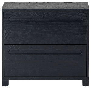 Safavieh Tobiette 2 Drawer Wood Nightstand - Elegant Storage Solution For Bedroom Decor And Style Upgrade Black Wood Sfv2195b
