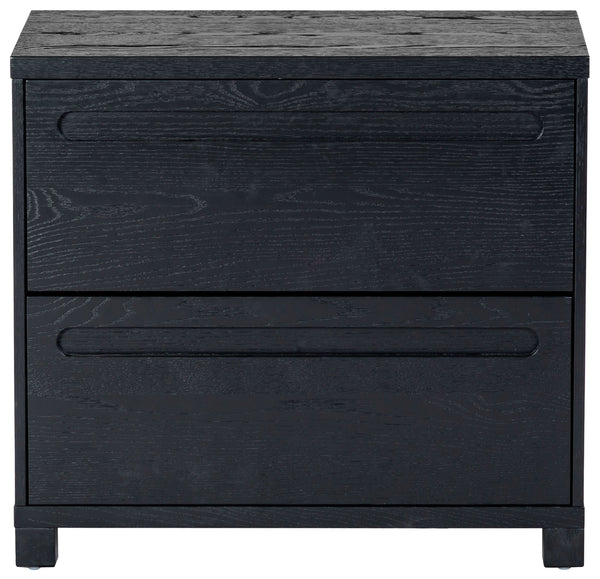 Safavieh Tobiette 2 Drawer Wood Nightstand - Elegant Storage Solution For Bedroom Decor And Style Upgrade Black Wood Sfv2195b