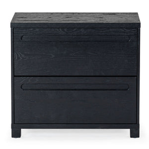 Safavieh Tobiette 2 Drawer Wood Nightstand - Elegant Storage Solution For Bedroom Decor And Style Upgrade Black Wood Sfv2195b