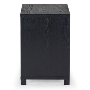 Safavieh Tobiette 2 Drawer Wood Nightstand - Elegant Storage Solution For Bedroom Decor And Style Upgrade Black Wood Sfv2195b