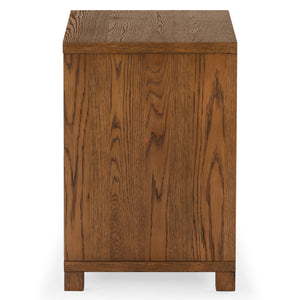 Safavieh Tobiette 2 Drawer Wood Nightstand - Elegant Storage Solution For Bedroom Decor And Style Upgrade Medium Oak Wood Sfv2195c