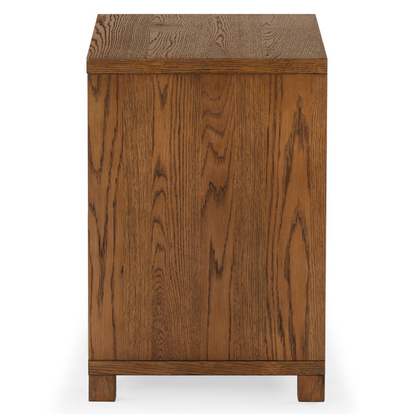 Safavieh Tobiette 2 Drawer Wood Nightstand - Elegant Storage Solution For Bedroom Decor And Style Upgrade Medium Oak Wood Sfv2195c