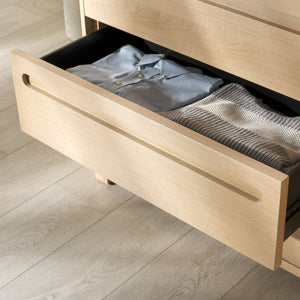 Safavieh Tobiette 6 Drawer Wood Dresser - Elegant Storage Solution To Enhance Your Bedroom's Aesthetic Appeal Oak Wood Sfv2196a