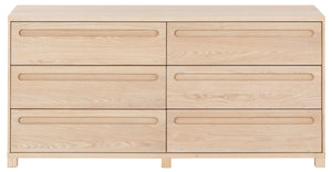Safavieh Tobiette 6 Drawer Wood Dresser - Elegant Storage Solution To Enhance Your Bedroom's Aesthetic Appeal Oak Wood Sfv2196a