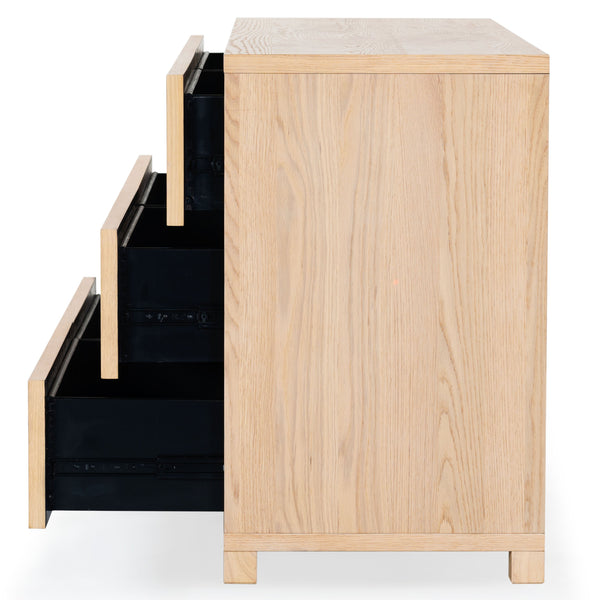 Safavieh Tobiette 6 Drawer Wood Dresser - Elegant Storage Solution To Enhance Your Bedroom's Aesthetic Appeal Oak Wood Sfv2196a