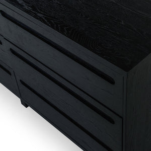 Safavieh Tobiette 6 Drawer Wood Dresser - Elegant Storage Solution To Enhance Your Bedroom's Aesthetic Appeal Black Wood Sfv2196b