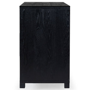 Safavieh Tobiette 6 Drawer Wood Dresser - Elegant Storage Solution To Enhance Your Bedroom's Aesthetic Appeal Black Wood Sfv2196b