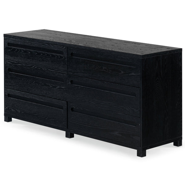 Safavieh Tobiette 6 Drawer Wood Dresser - Elegant Storage Solution To Enhance Your Bedroom's Aesthetic Appeal Black Wood Sfv2196b