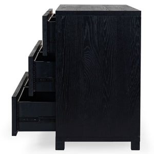 Safavieh Tobiette 6 Drawer Wood Dresser - Elegant Storage Solution To Enhance Your Bedroom's Aesthetic Appeal Black Wood Sfv2196b