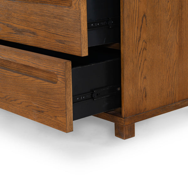 Safavieh Tobiette 6 Drawer Wood Dresser - Elegant Storage Solution To Enhance Your Bedroom's Aesthetic Appeal Medium Oak Wood Sfv2196c