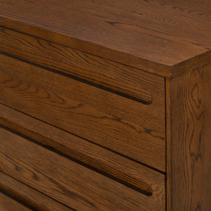 Safavieh Tobiette 6 Drawer Wood Dresser - Elegant Storage Solution To Enhance Your Bedroom's Aesthetic Appeal Medium Oak Wood Sfv2196c