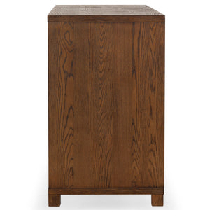 Safavieh Tobiette 6 Drawer Wood Dresser - Elegant Storage Solution To Enhance Your Bedroom's Aesthetic Appeal Medium Oak Wood Sfv2196c