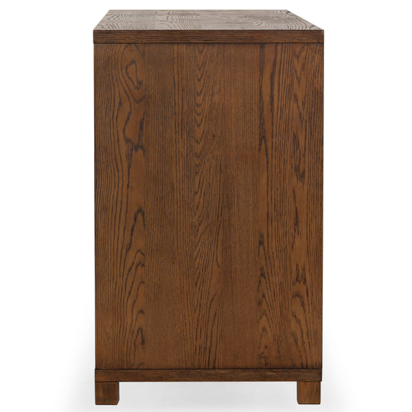 Safavieh Tobiette 6 Drawer Wood Dresser - Elegant Storage Solution To Enhance Your Bedroom's Aesthetic Appeal Medium Oak Wood Sfv2196c