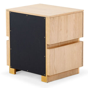 Safavieh TITUS 2 Drawer Stacked Nightstand - A Perfect Blend of Rustic Charm and Modern Elegance for Storage Oak SFV2197A