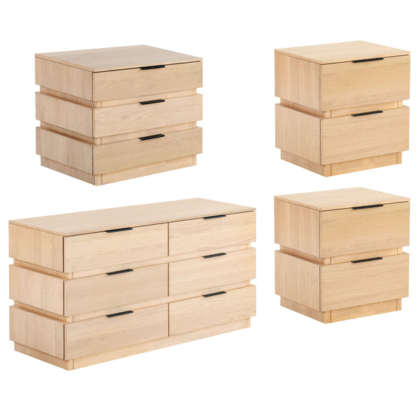 Safavieh Titus 2 Drawer Stacked Nightstand – Elegant Solid Wood Design With Spacious Storage For Your Essentials Oak Wood ,Metal Sfv2197a