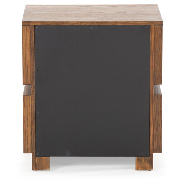 Safavieh TITUS 2 Drawer Stacked Nightstand - A Perfect Blend of Rustic Charm and Modern Elegance for Storage Medium Oak SFV2197C