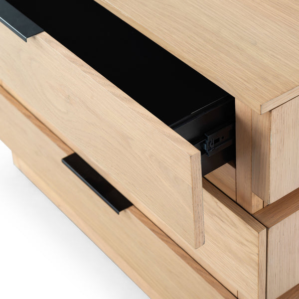 Safavieh Titus 3 Drawer Stacked Chest - Rustic Style, Durable Storage Solution With Iron Accents For Home Elegance Oak Wood ,Metal Sfv2198a