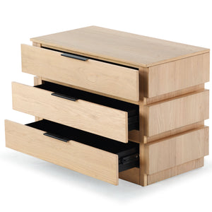 Safavieh Titus 3 Drawer Stacked Chest - Rustic Style, Durable Storage Solution With Iron Accents For Home Elegance Oak Wood ,Metal Sfv2198a