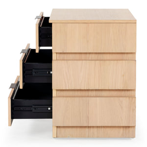 Safavieh Titus 3 Drawer Stacked Chest - Rustic Style, Durable Storage Solution With Iron Accents For Home Elegance Oak Wood ,Metal Sfv2198a