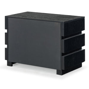 Safavieh Titus 3 Drawer Stacked Chest - Rustic Style, Durable Storage Solution With Iron Accents For Home Elegance Black Wood ,Metal Sfv2198b