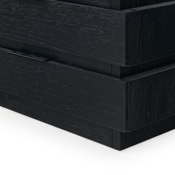 Safavieh Titus 3 Drawer Stacked Chest - Rustic Style, Durable Storage Solution With Iron Accents For Home Elegance Black Wood ,Metal Sfv2198b