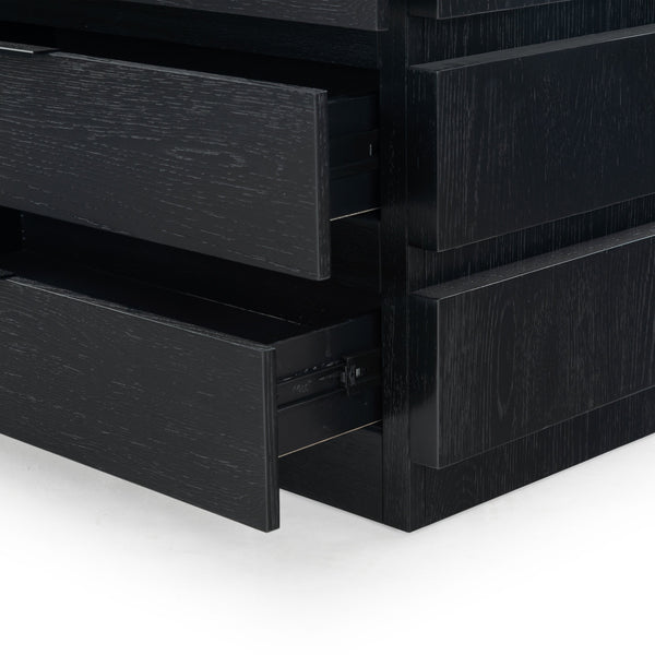 Safavieh Titus 3 Drawer Stacked Chest - Rustic Style, Durable Storage Solution With Iron Accents For Home Elegance Black Wood ,Metal Sfv2198b