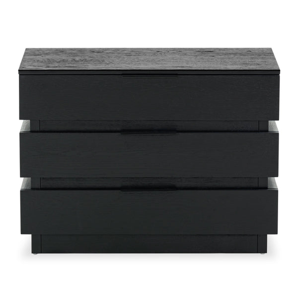 Safavieh Titus 3 Drawer Stacked Chest - Rustic Style, Durable Storage Solution With Iron Accents For Home Elegance Black Wood ,Metal Sfv2198b