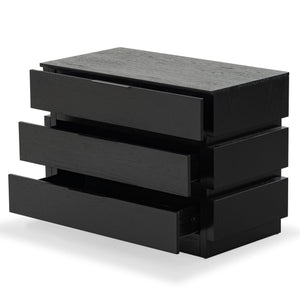 Safavieh Titus 3 Drawer Stacked Chest - Rustic Style, Durable Storage Solution With Iron Accents For Home Elegance Black Wood ,Metal Sfv2198b