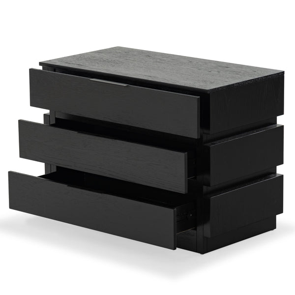 Safavieh Titus 3 Drawer Stacked Chest - Rustic Style, Durable Storage Solution With Iron Accents For Home Elegance Black Wood ,Metal Sfv2198b