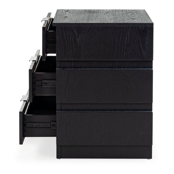 Safavieh Titus 3 Drawer Stacked Chest - Rustic Style, Durable Storage Solution With Iron Accents For Home Elegance Black Wood ,Metal Sfv2198b