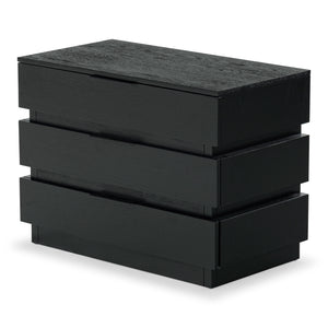 Safavieh Titus 3 Drawer Stacked Chest - Rustic Style, Durable Storage Solution With Iron Accents For Home Elegance Black Wood ,Metal Sfv2198b