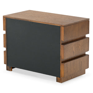 Safavieh Titus 3 Drawer Stacked Chest - Rustic Style, Durable Storage Solution With Iron Accents For Home Elegance Medium Oak Wood ,Metal Sfv2198c