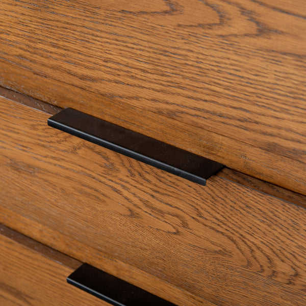 Safavieh Titus 3 Drawer Stacked Chest - Rustic Style, Durable Storage Solution With Iron Accents For Home Elegance Medium Oak Wood ,Metal Sfv2198c