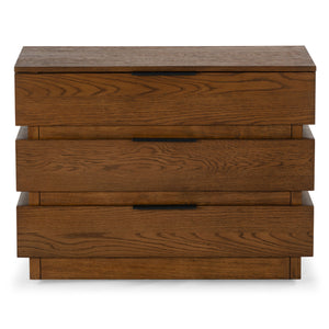 Safavieh Titus 3 Drawer Stacked Chest - Rustic Style, Durable Storage Solution With Iron Accents For Home Elegance Medium Oak Wood ,Metal Sfv2198c