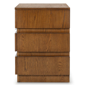 Safavieh Titus 3 Drawer Stacked Chest - Rustic Style, Durable Storage Solution With Iron Accents For Home Elegance Medium Oak Wood ,Metal Sfv2198c