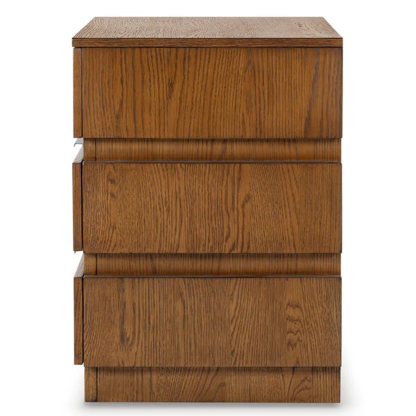 Safavieh Titus 3 Drawer Stacked Chest - Rustic Style, Durable Storage Solution With Iron Accents For Home Elegance Medium Oak Wood ,Metal Sfv2198c