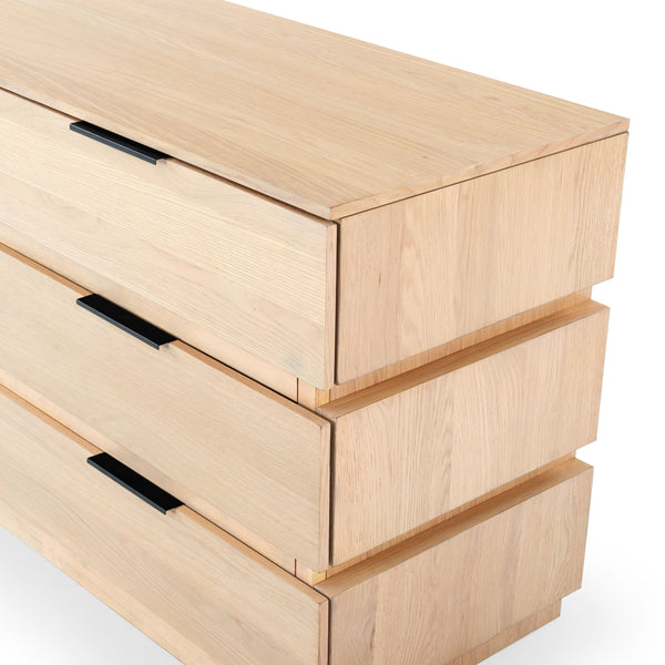 Safavieh Titus 6-drawer Stacked Dresser - Stylish Solid Wood Storage Solution For Modern Bedrooms And Homes Oak Wood ,Metal Sfv2199a